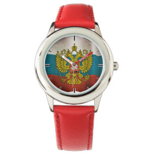 Relógio Bandeira da Rússia acenando