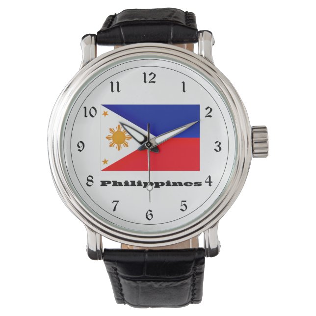 Relógio Bandeira das Filipinas (Frente)