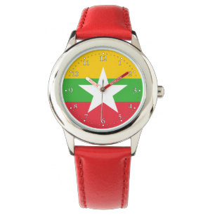 Relógio Bandeira de Myanmar