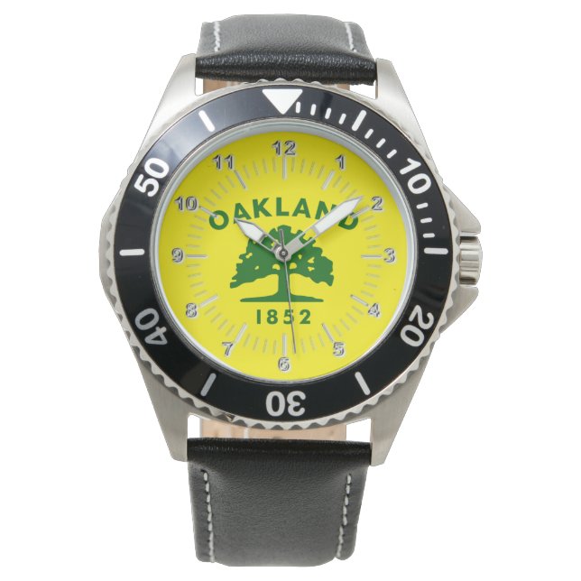 Relógio Bandeira de Oakland (Califórnia) (Frente)