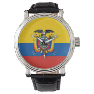 Relógio bandeira de país Equador