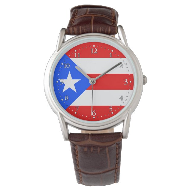 Relógio Bandeira de Porto Rico (Frente)
