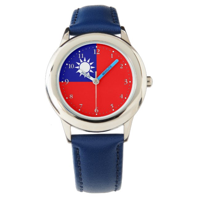 Relógio Bandeira de Taiwan (Frente)