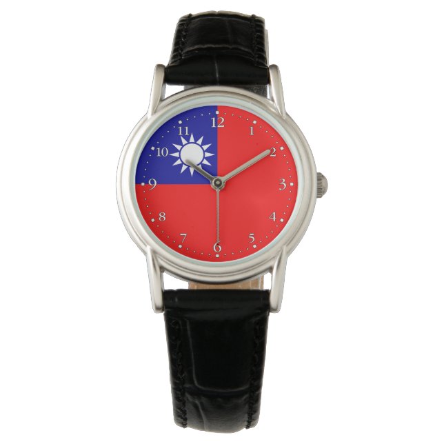 Relógio Bandeira de Taiwan (Frente)
