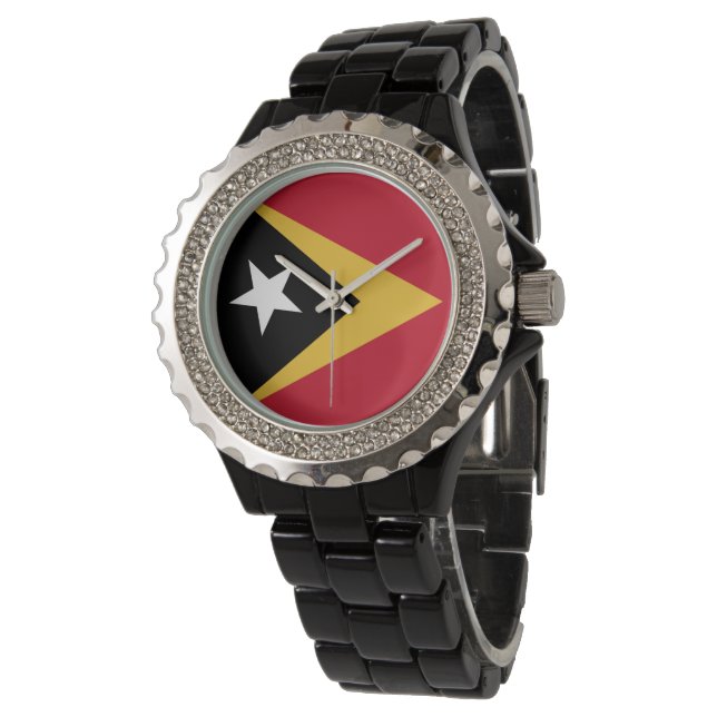 Relógio bandeira de Timor Leste (Angular)