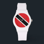 Relógio Bandeira de Trinidad e Tobago<br><div class="desc">Bandeira de Trinidad e Tobago</div>