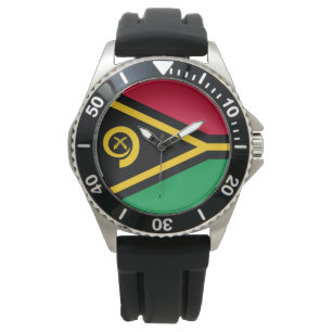 Relógio Bandeira de Vanuatu