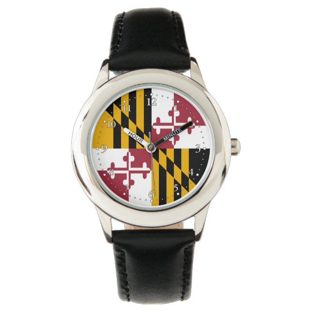 Relógio Bandeira do estado de Maryland (Frente)