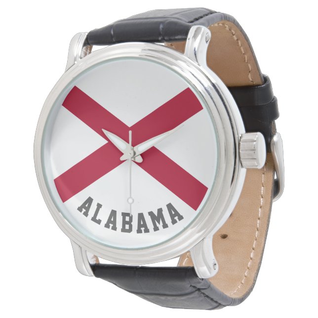 Relógio Bandeira do Estado do Alabama (Angular)