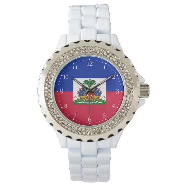 Relógio Bandeira do Haiti (Frente)