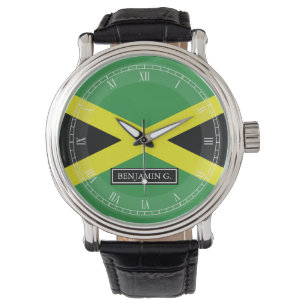 Relógio Bandeira do nome do costume de Jamaica