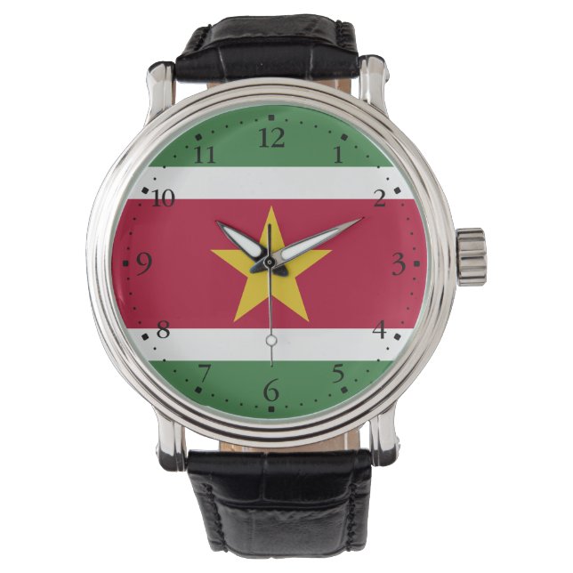 Relógio Bandeira do Suriname (Frente)