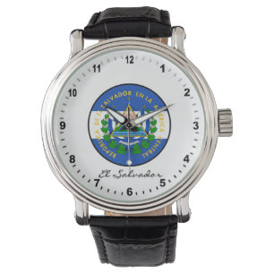 Relógio Bandeira Elegante El Salvador Watch & El Salvador