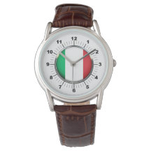 Bandeira italiana Classic Brown Leather Watch
