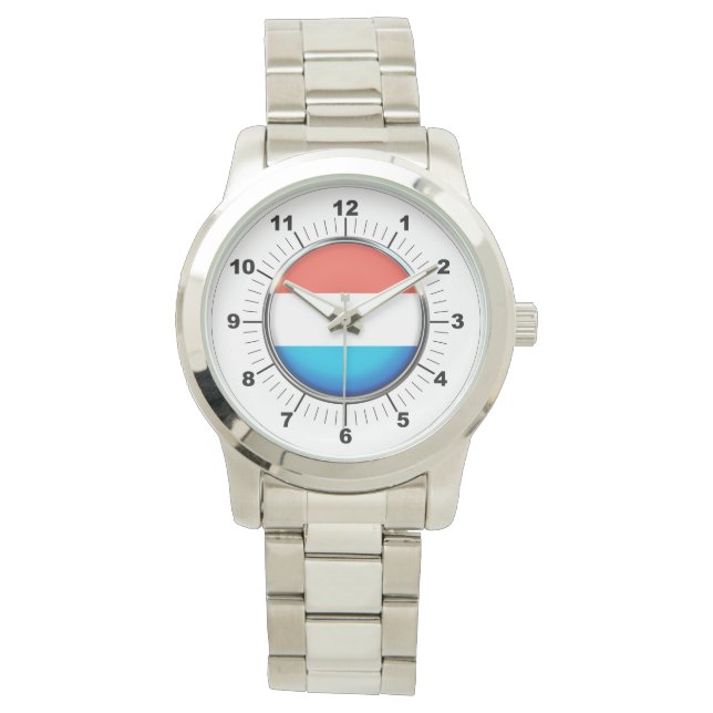 Relógio Bandeira luxemburguesa sobredimensionada (Frente)