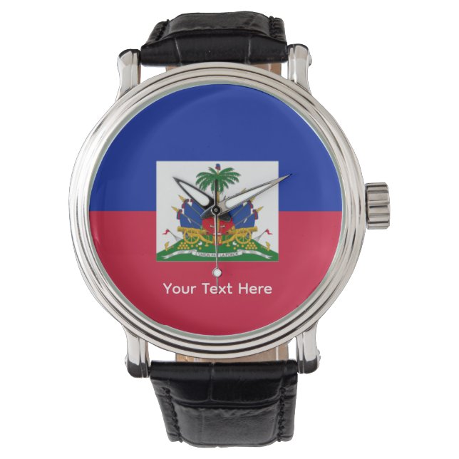 Relógio Bandeira nacional do Haiti (Frente)