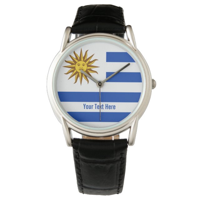 Relógio Bandeira nacional do Uruguai (Frente)
