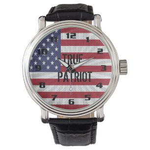 Relógio Bandeira Patriota Americana Muito Patriota