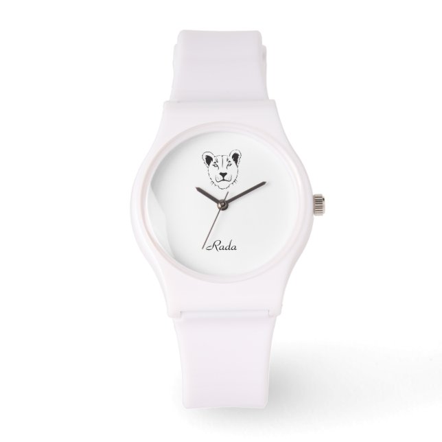 Relógio Barbary Lioness Sporty White Silicon Watch (Frente)