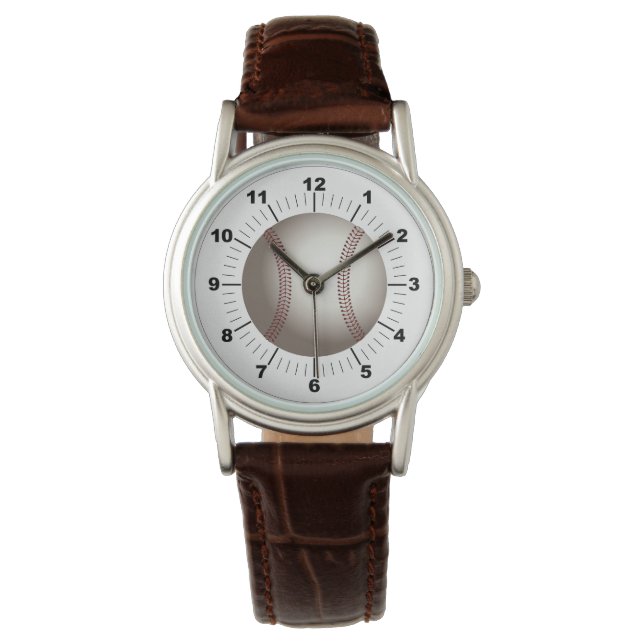 Relógio Baseball Classic Leather Watch (Frente)