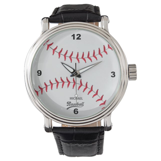 Relógio Baseball Personalizado Name Watch (Frente)