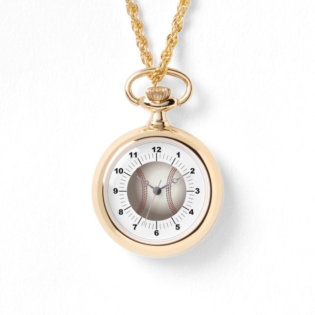 Relógio Baseball Wound Dourado Watch (Frente)