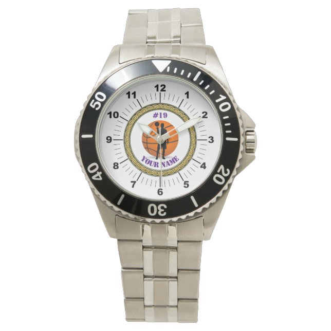 Relógio Basebol Personalizado de Monitorização Masculina - (Frente)