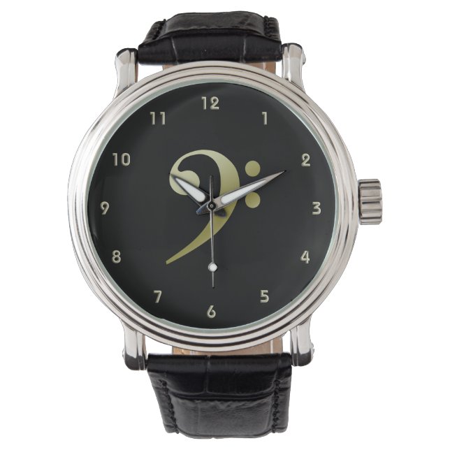 Relógio Bass Clef Watch de Leslie Harlow (Frente)