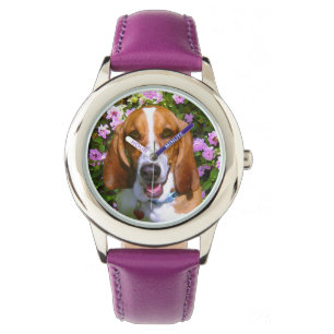 Relógio Basset Hound feliz