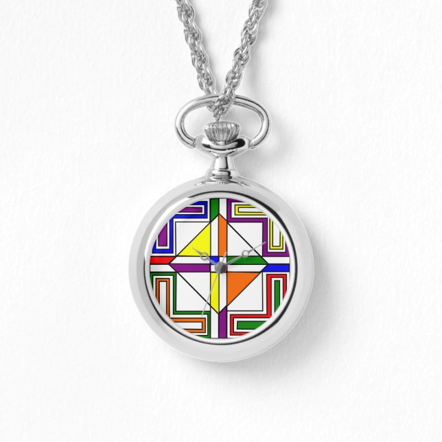 Relógio Bauhaus StainGlass (Frente)