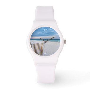 Relógio Beach Fence Morning Destin Florida Sporty Watch