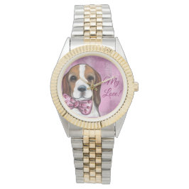RELÓGIO BEAGLE DO DIA DOS NAMORADOS