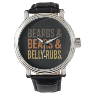 Relógio Beards Bears Belly Rubs LGBTQ Orgulho Gay Aliado 