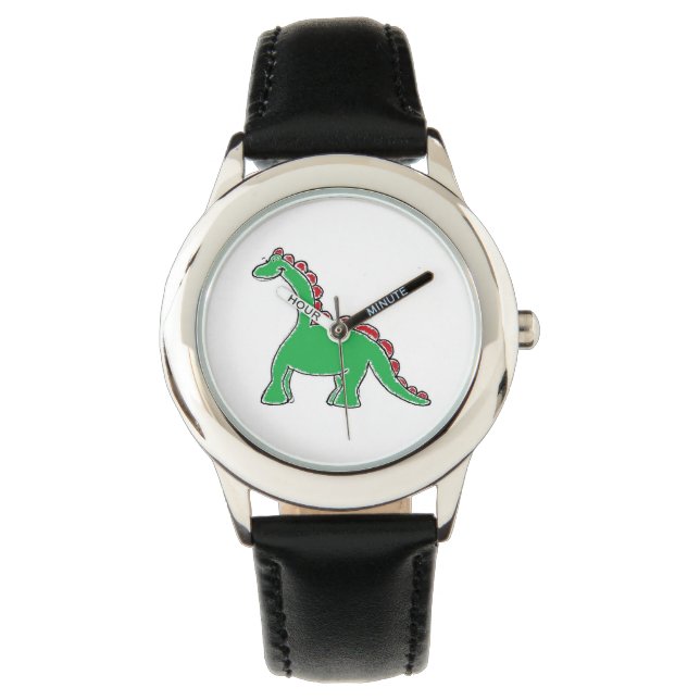 Relógio Bebê Brontosaurus Cartoon Dinosaur Gear (Frente)