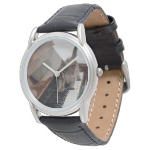 Relógio Bebês Mais Pobres   Kitten on Piano