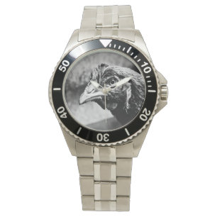 Relógio bebidas espirituosas e galinhas