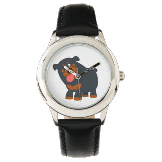 Relógio Bela Reprodução de Cartoons Rottweiler