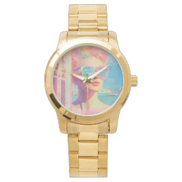 Relógio Beleza Costeira Neon com óculos Solares