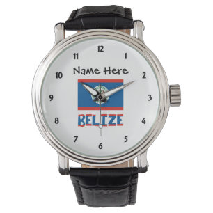 Relógio Belize Bandeira Belizeana Personalizada