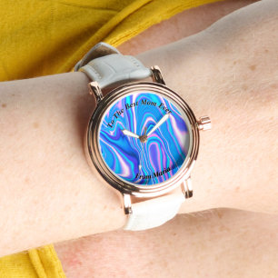 Relógio Belo Abstrato, Elegante, Rosa Dourado Watch