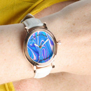 Relógio Belo Abstrato, Elegante, Rosa Dourado Watch