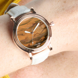 Relógio Belo Abstrato, Elegante, Rosa Dourado Watch
