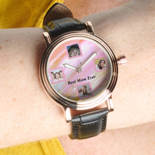 Relógio Belo Abstrato, Elegante, Rosa Dourado Watch