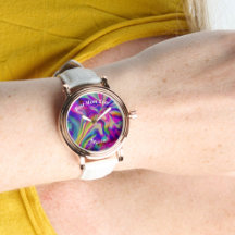 Belo Abstrato, Elegante, Rosa Dourado Watch