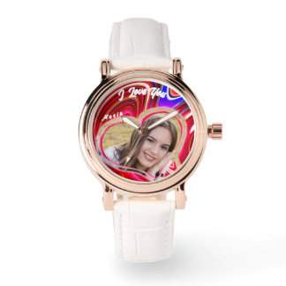 Relógio Belo Abstrato, Elegante, Rosa Dourado Watch