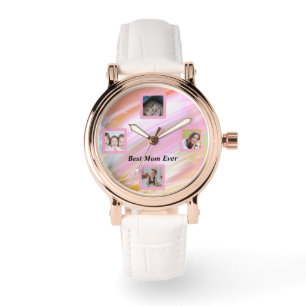 Relógio Belo Abstrato, Elegante, Rosa Dourado Watch