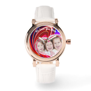 Relógio Belo Dourado Rosa Abstrato Elegante