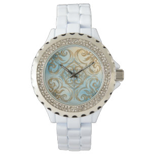 Relógio Belo eWatch Dourado Mozaik Azul