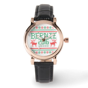 Relógio Bernie Sanders 2016 Presidente Ugly Holiday Sweate