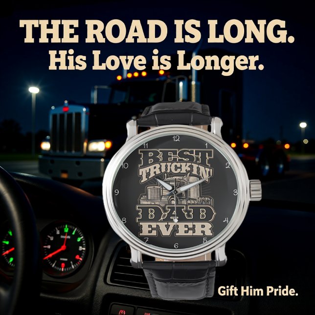 Relógio Best Truckin' Dad Ever (Criador carregado)